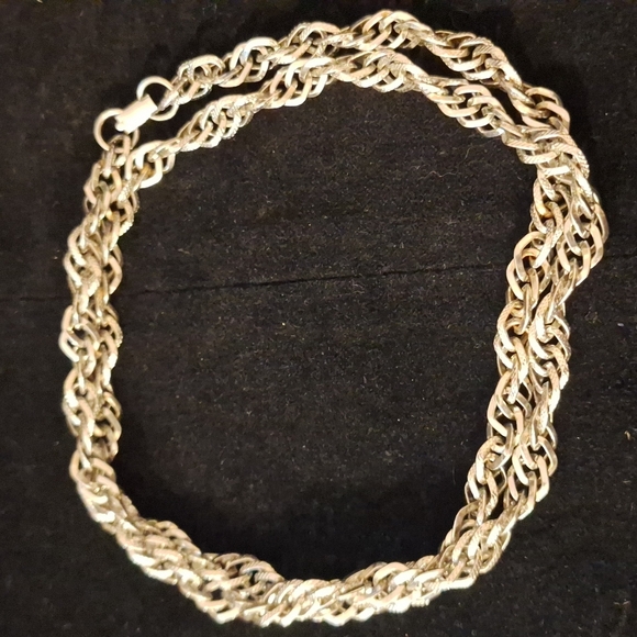 Chunky Silver Tone Chain Necklace - Picture 3 of 5